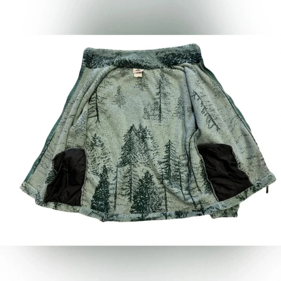 Quality  Goods LS Fleece Zippered Green Jacket Size XL/TG - Picture 5 of 9